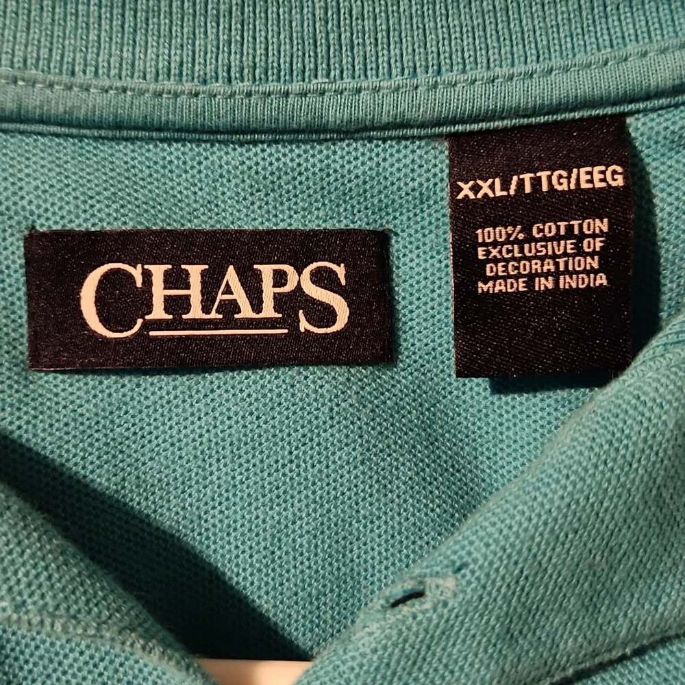 Chaps 💿 Teal Polo - Picture 2 of 3